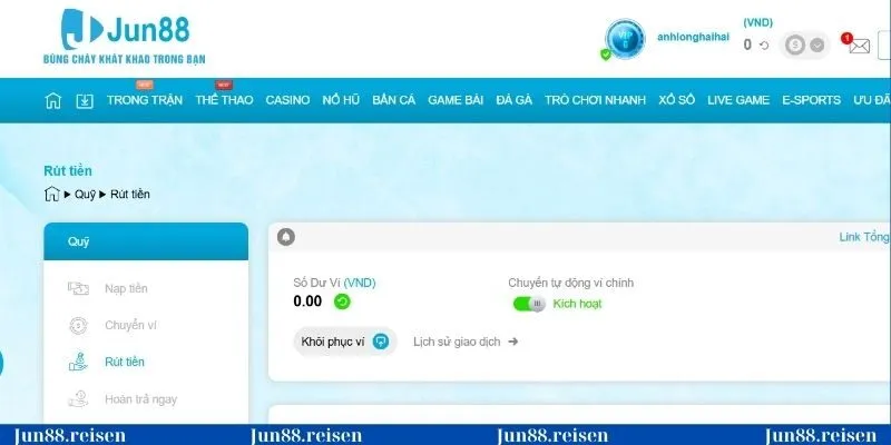 Hướng dẫn rút tiền Jun88 cực kỳ dễ dàng cho tân binh